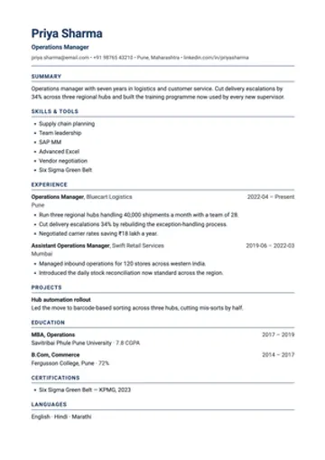 Analytics resume template: For data roles: tools up front, outcomes in the bullets.