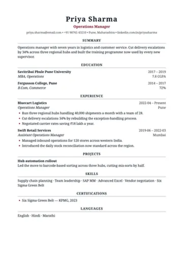 Collegiate resume template: Centred serif, the way a university careers office sets it.