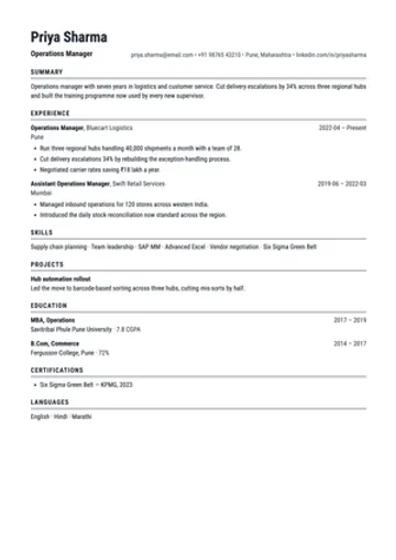 Condensed resume template: A long history on fewer pages, still readable.