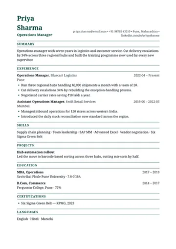Ledger resume template: Serif between double rules, like a firm's letterhead.